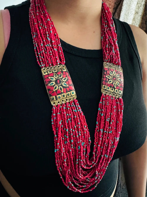 Boho beaded necklace