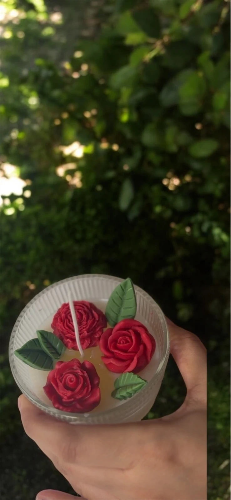 Handmade Soy Rose Candle – view 2