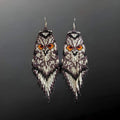Handmade Owl Beaded Earrings