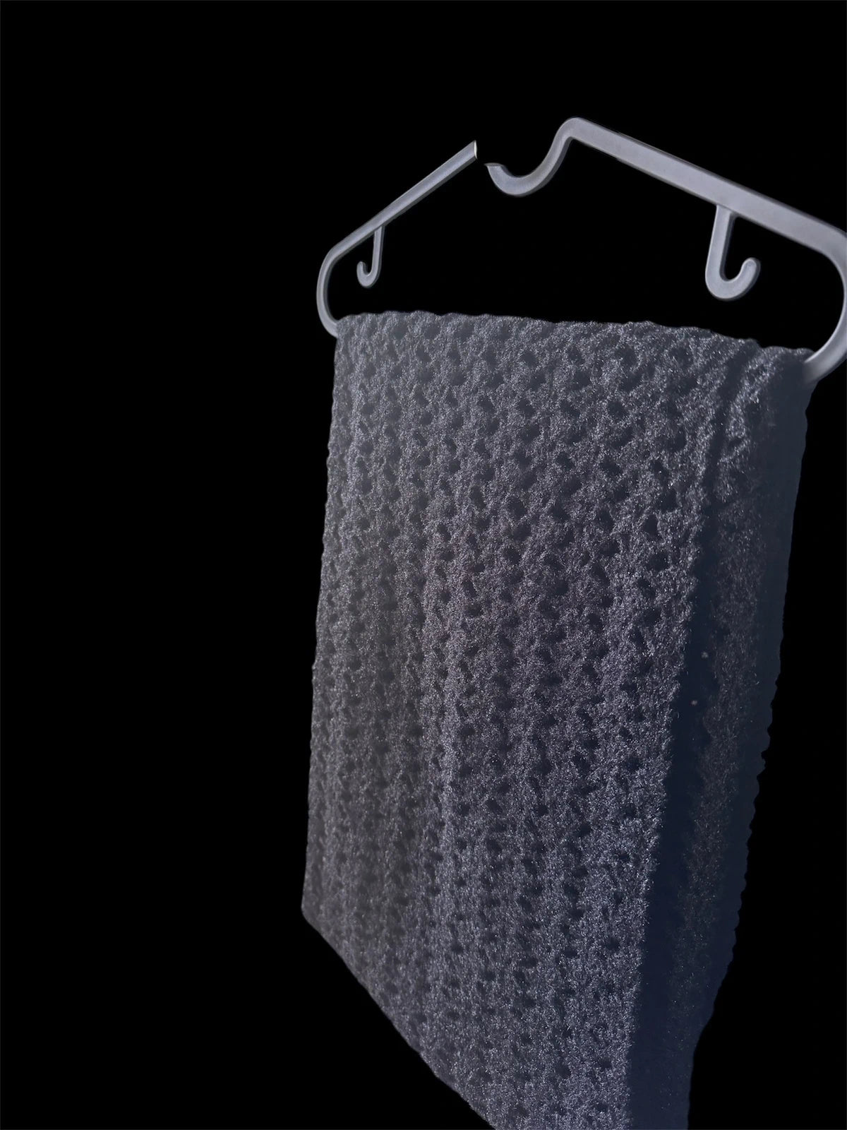 Classic Black Wool Scarf