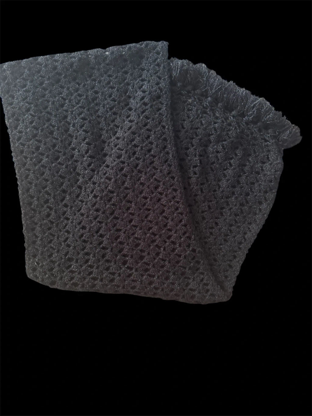Classic Black Wool Scarf – view 2