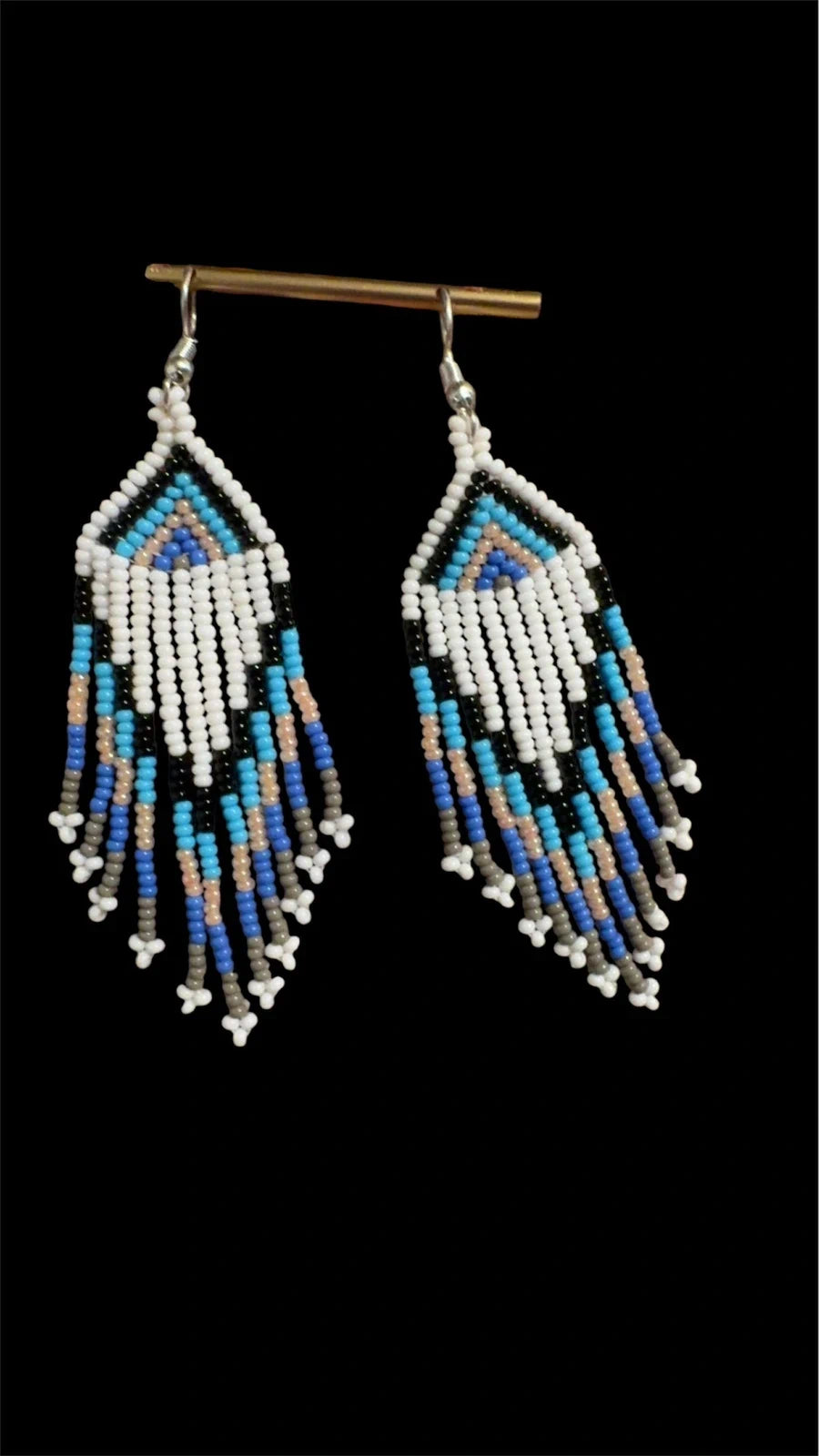 Handcrafted Beaded Fringe Earrings