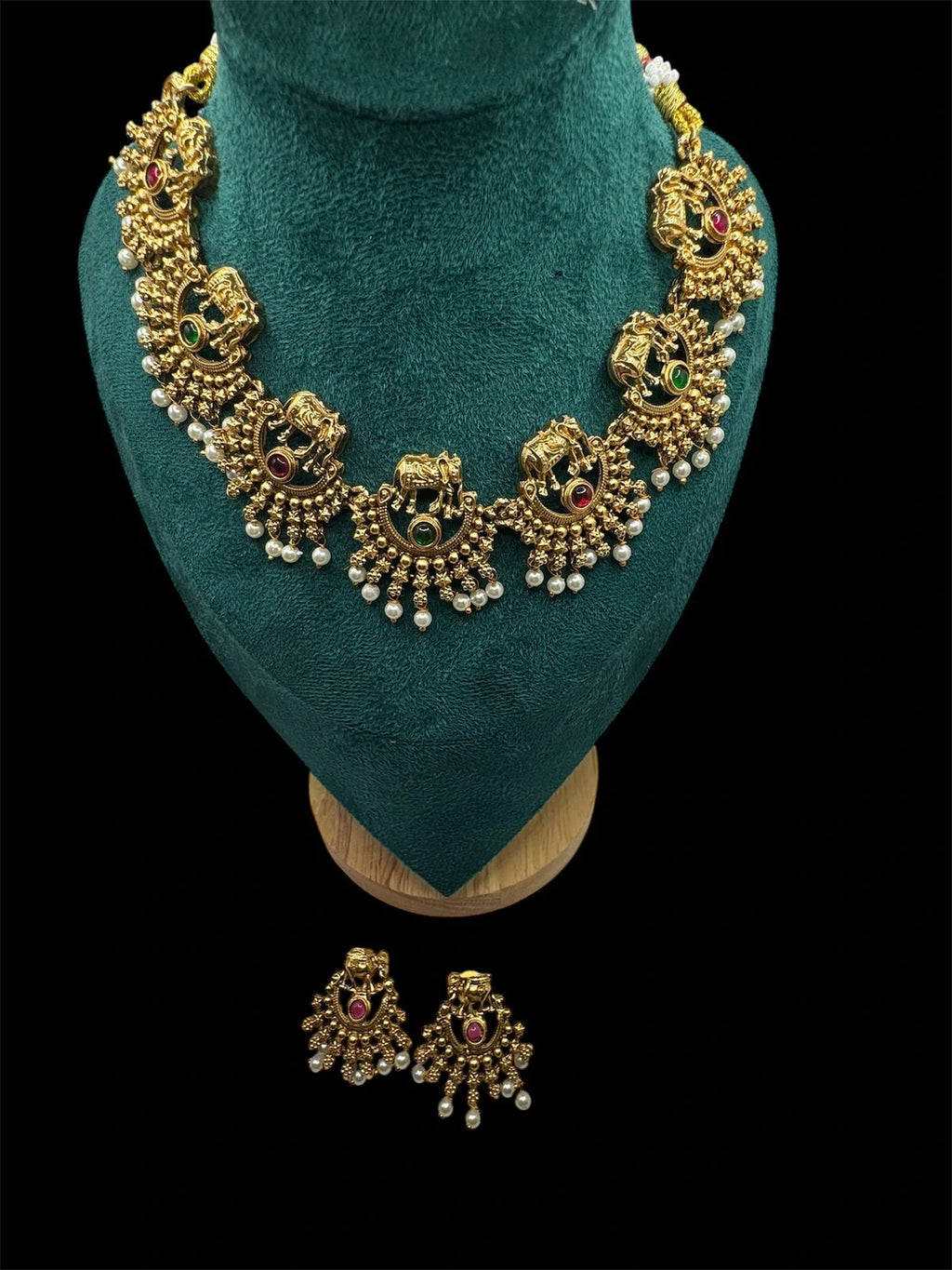 Traditional Gold Plated Elephant Necklace