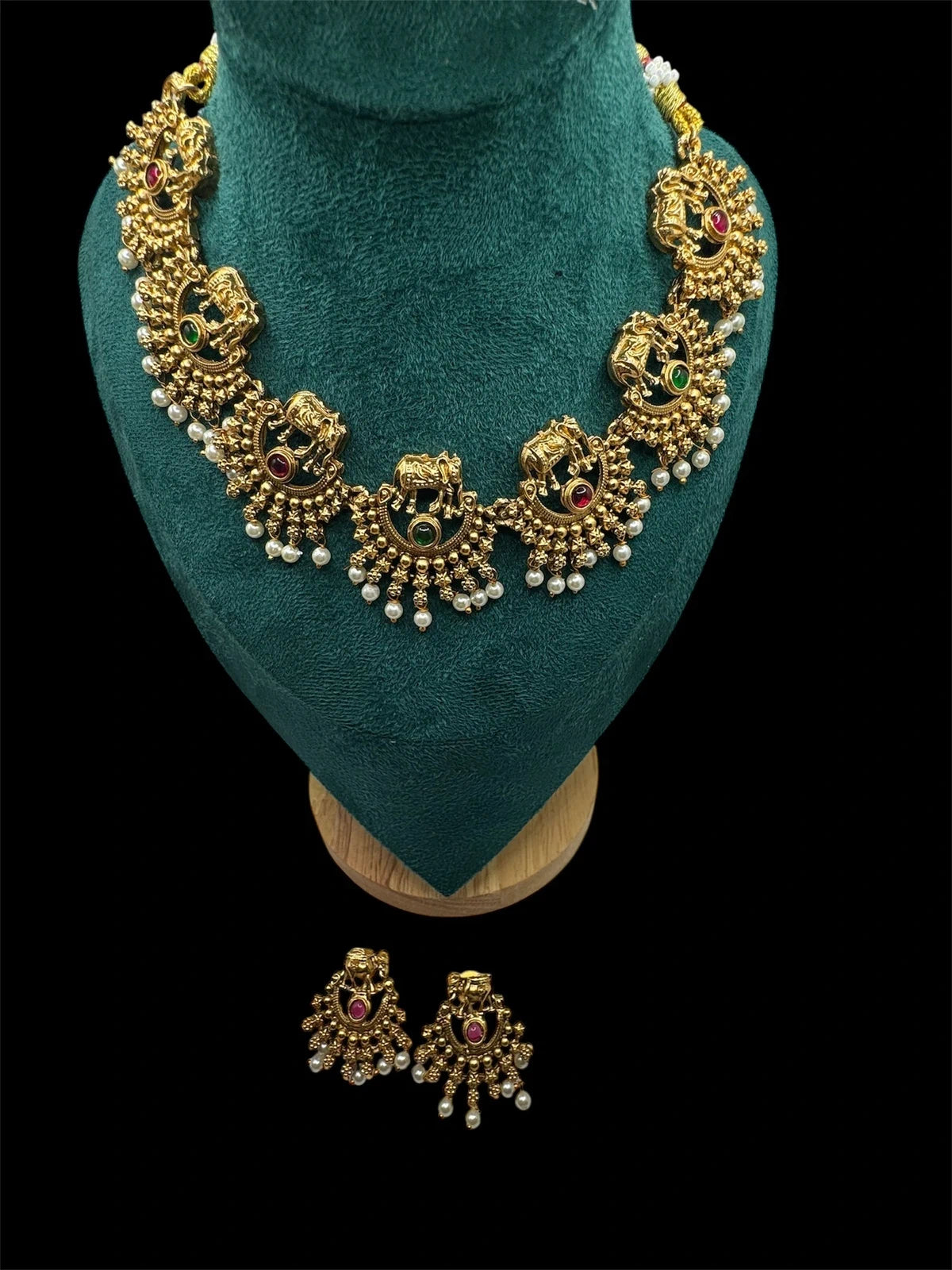 Traditional Gold Plated Elephant Necklace