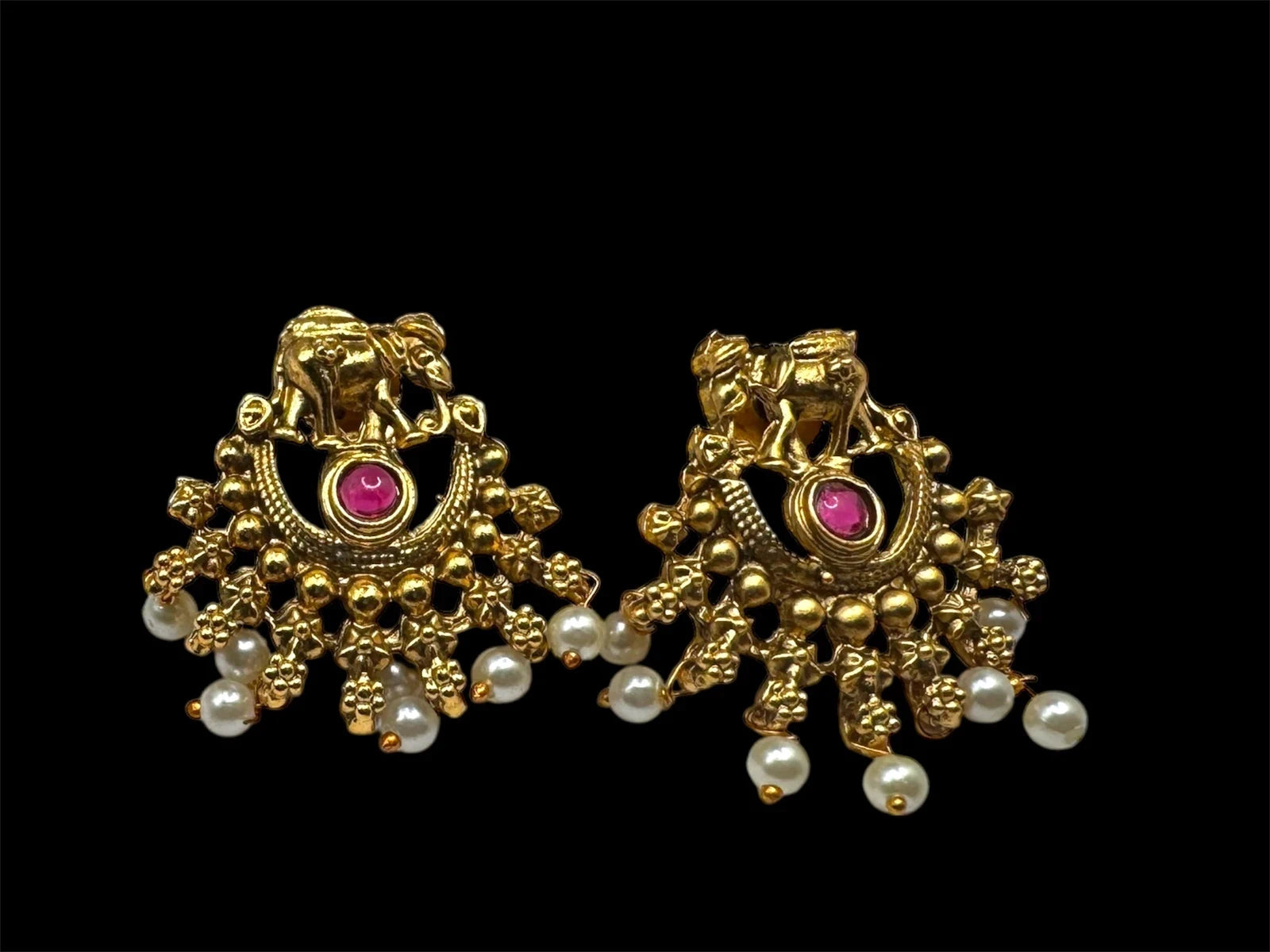 Traditional Gold Plated Elephant Necklace – view 3