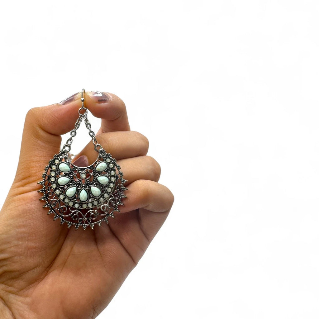 Boho Vintage Filigree Earrings – view 4