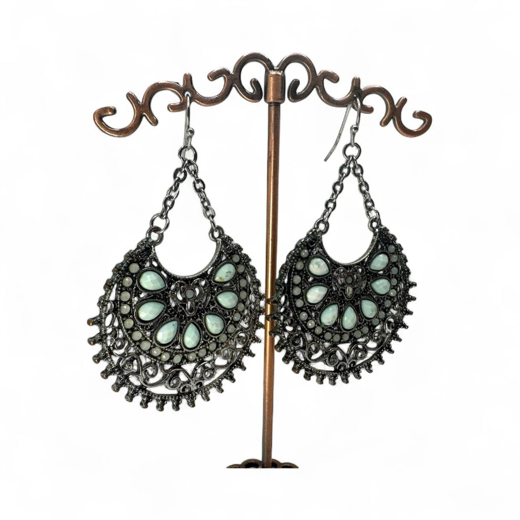 Boho Vintage Filigree Earrings – view 2