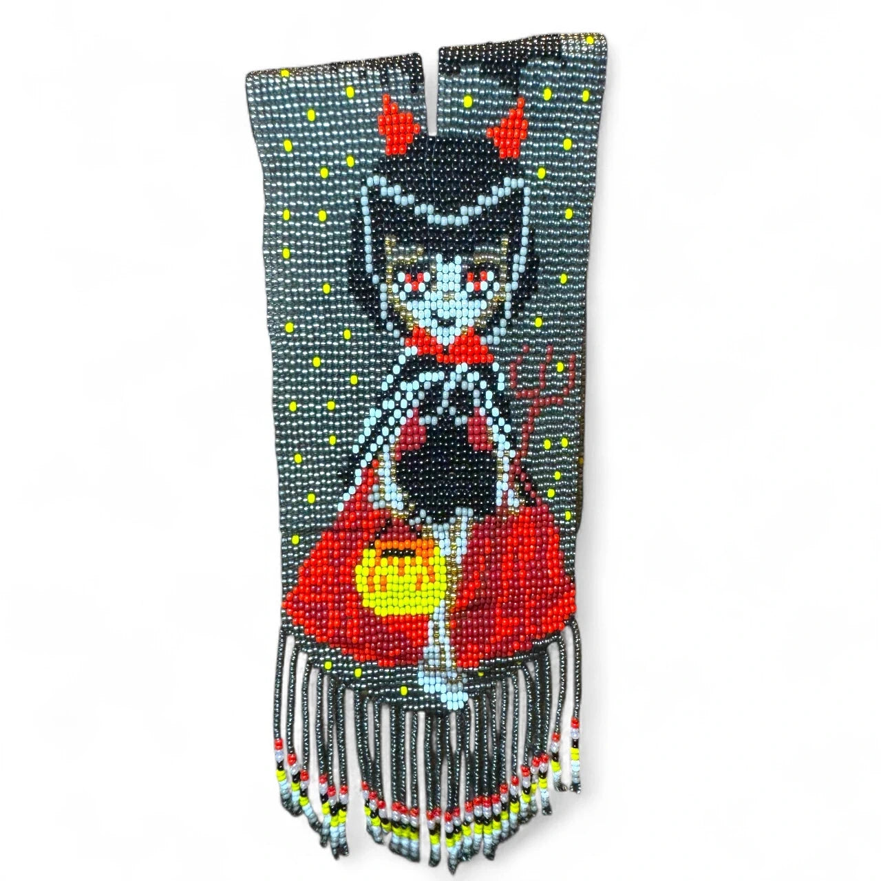 Handmade Beaded Halloween Necklace – view 3
