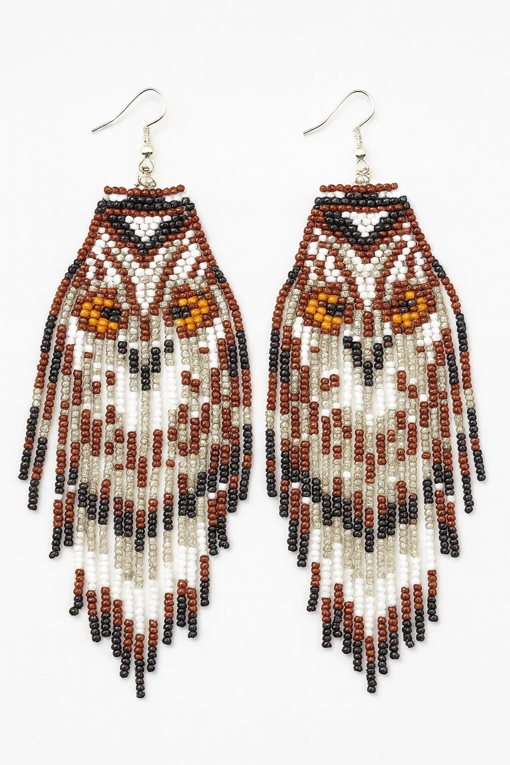 Handmade Beaded Owl Earrings – view 2