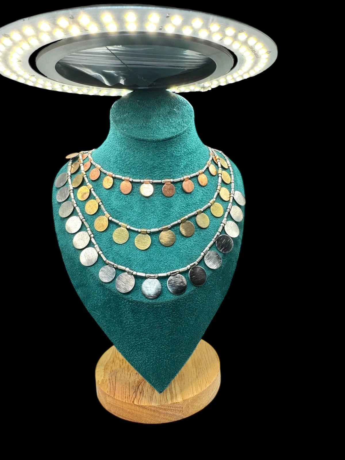 Vintage Boho Multicolor Coin Necklace