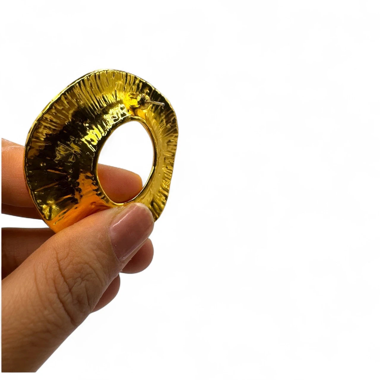 Bold Modern Gold Statement Earrings – view 2