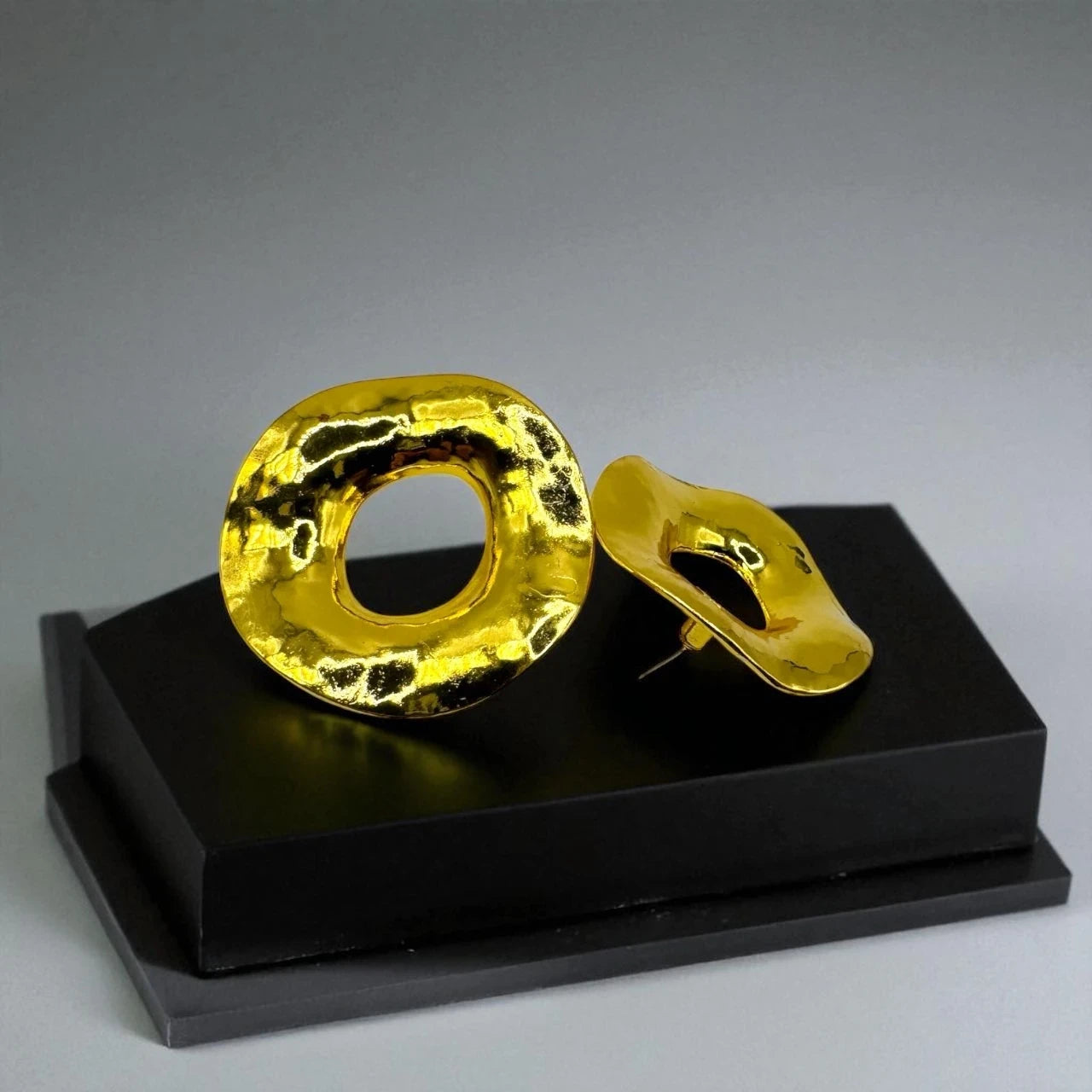 Bold Modern Gold Statement Earrings