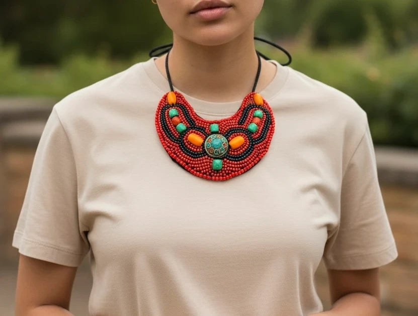 Adjustable Vintage-Style Nepalese Necklace – view 3