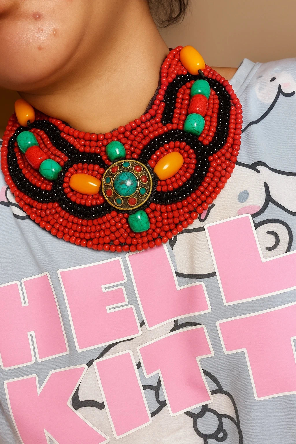 Adjustable Vintage-Style Nepalese Necklace – view 2