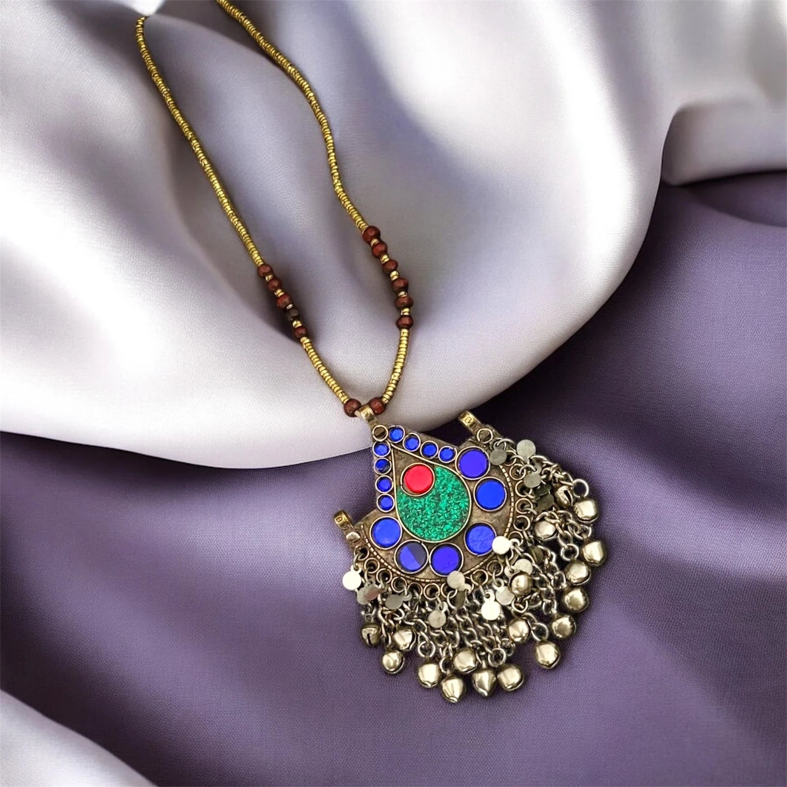 Vintage Afghan Style Pendant Necklace