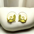Spiral Wing Hoop Earrings