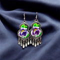 Boho Embroidered Floral Earring