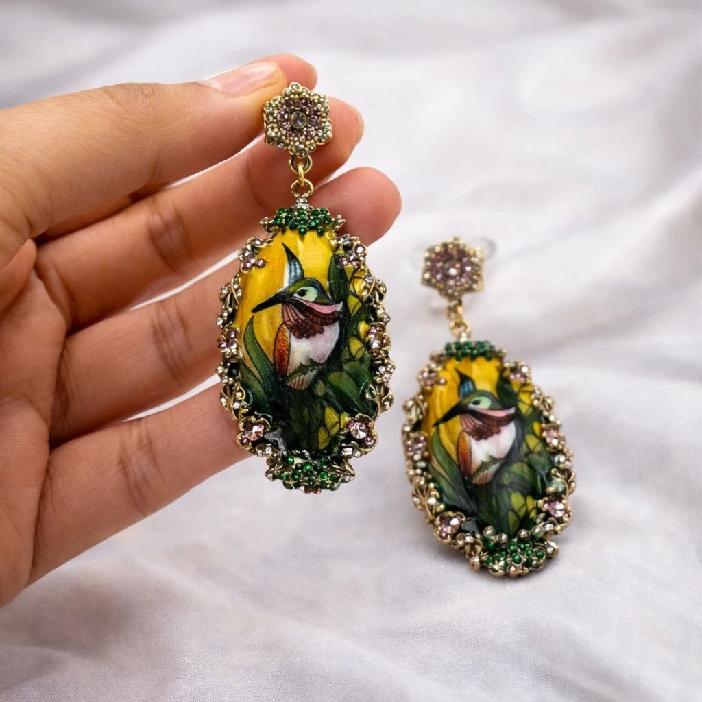 Hummingbird Statement Drop Earring – view 2