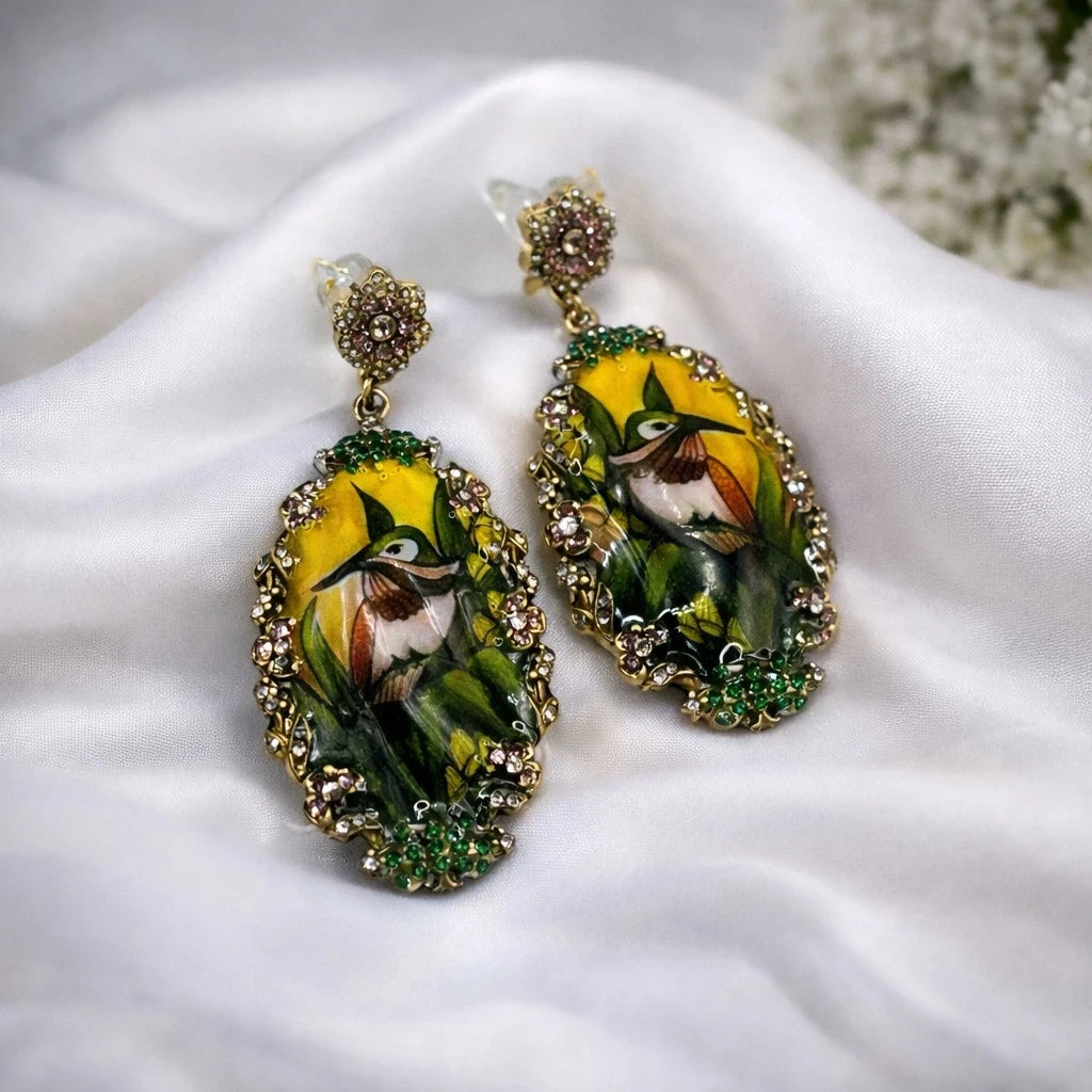 Hummingbird Statement Drop Earring