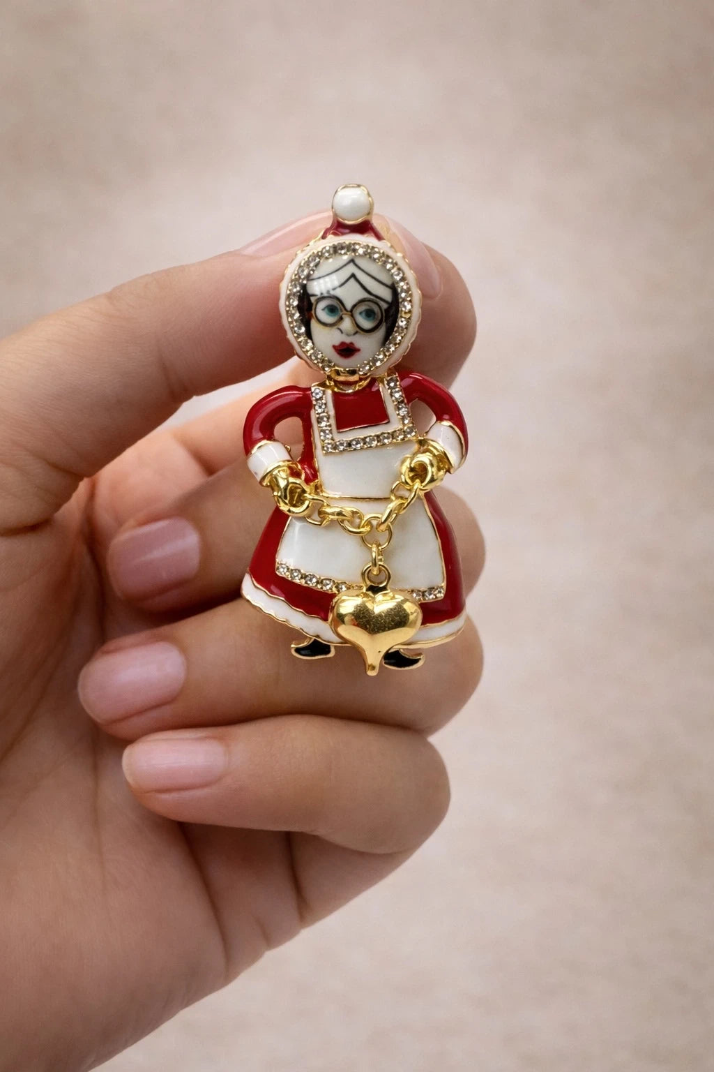 Vintage Folk Lady Earring -Chirstmas Special – view 2