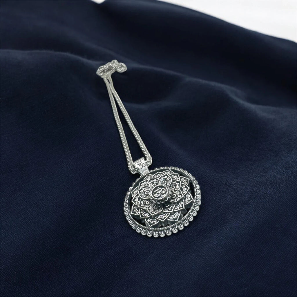 Mandala Om Pendant Necklace – view 3