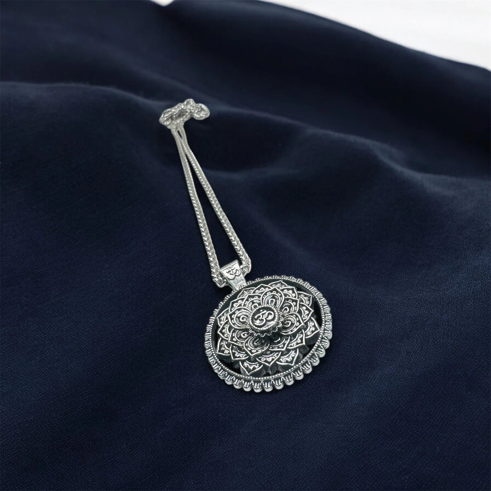 Mandala Om Pendant Necklace – view 3