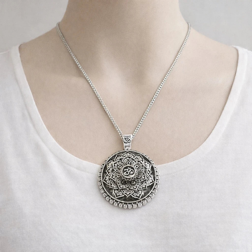 Mandala Om Pendant Necklace