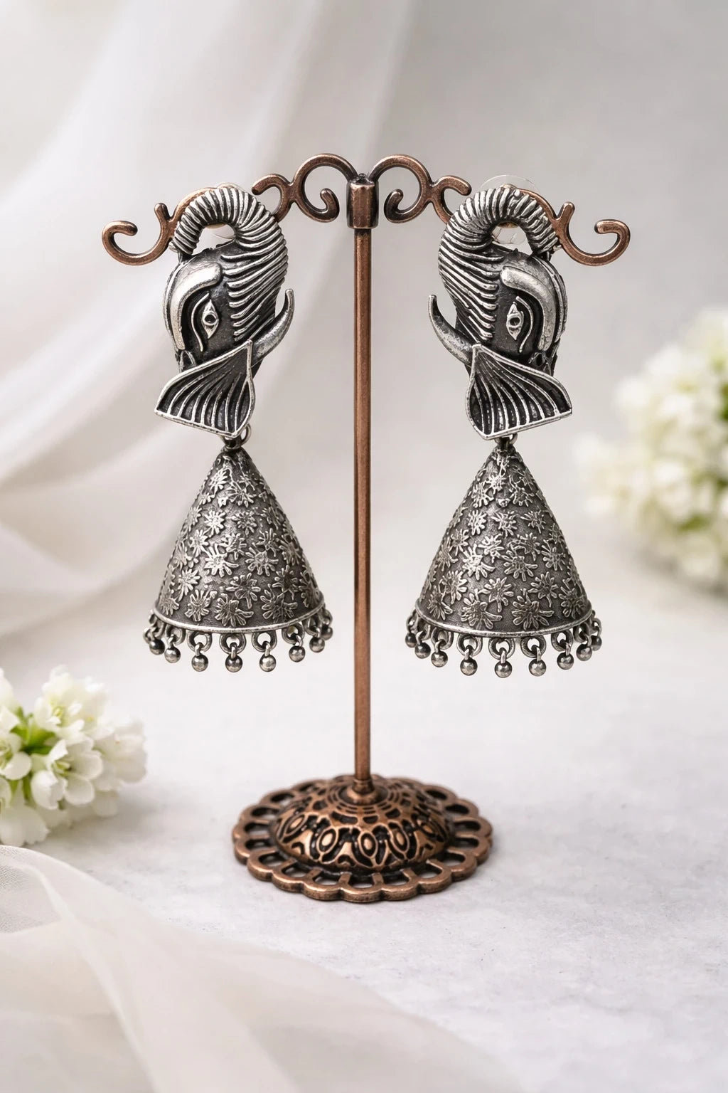 Oxidized Jhumka Earring