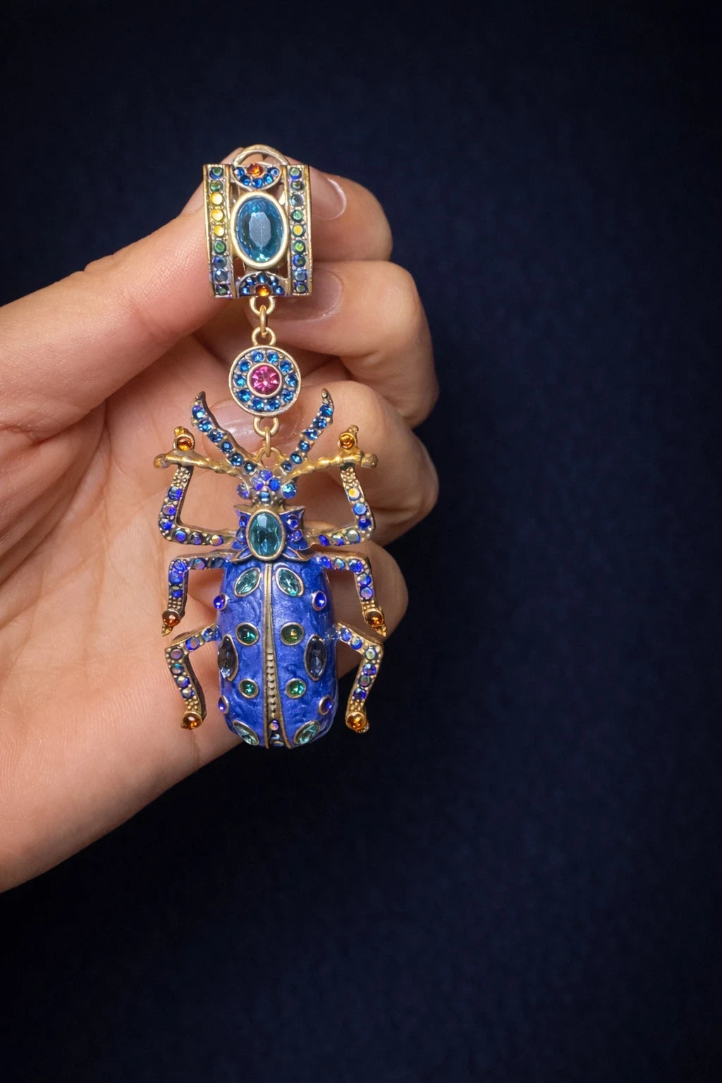 Statement Beetle Drop Earrings – view 2