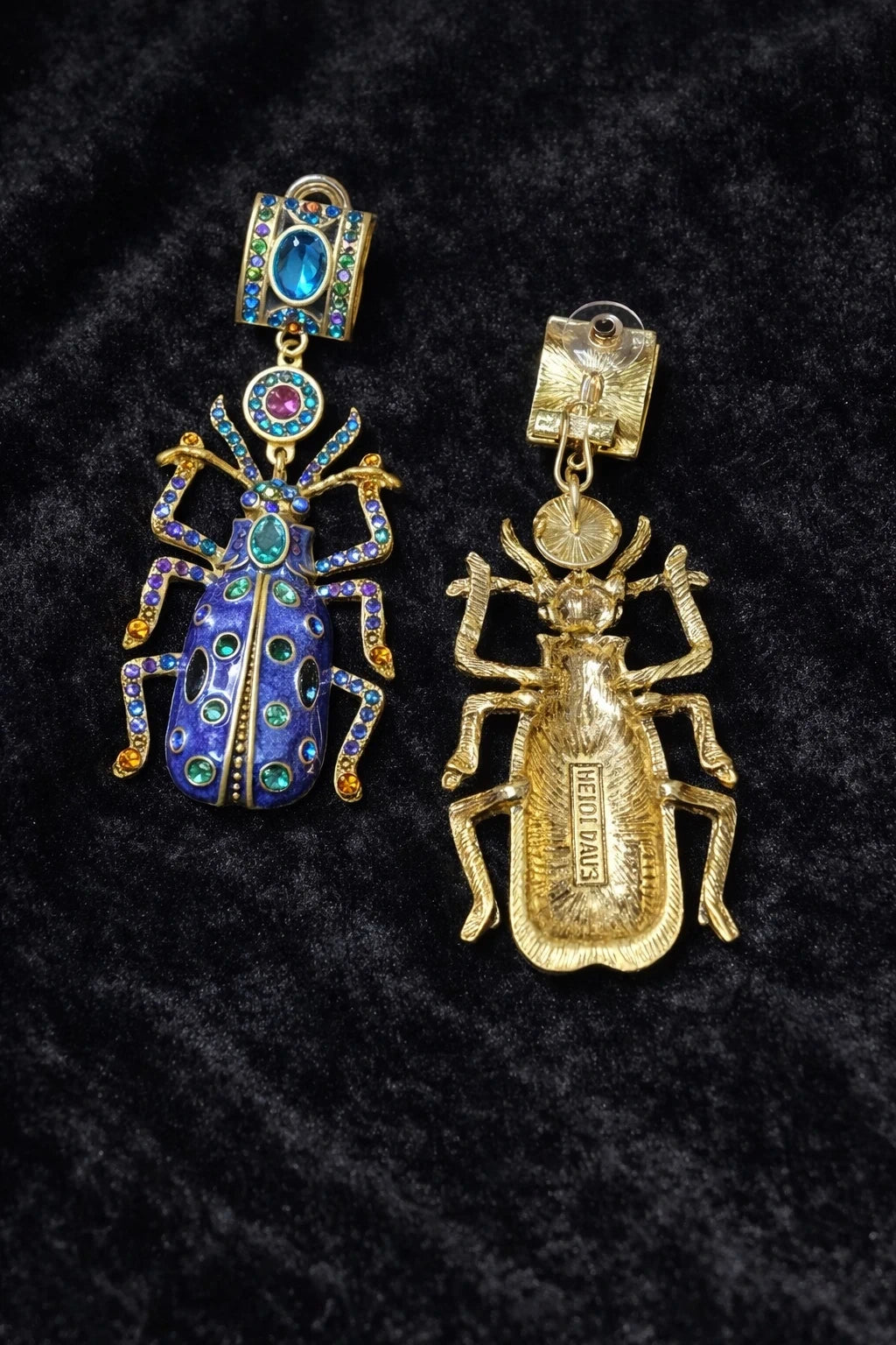 Statement Beetle Drop Earrings – view 3