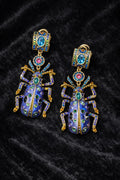 Statement Beetle Drop Earrings