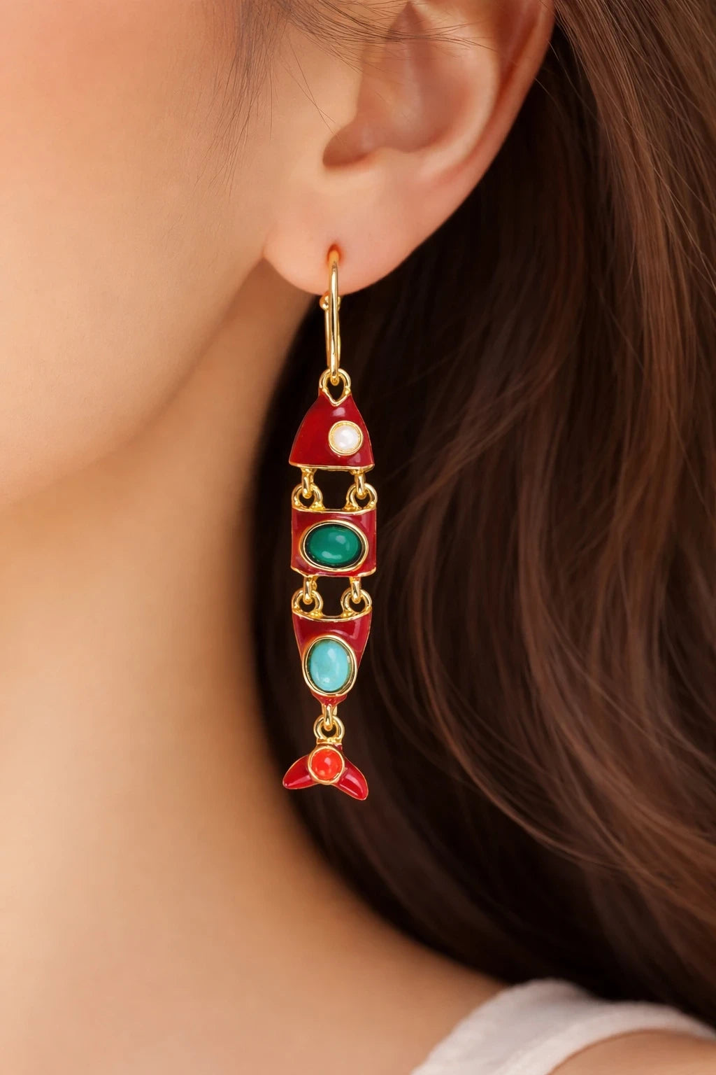 Fish Shape Pattern Earring – view 2