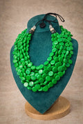 Statement Green Beaded Necklace
