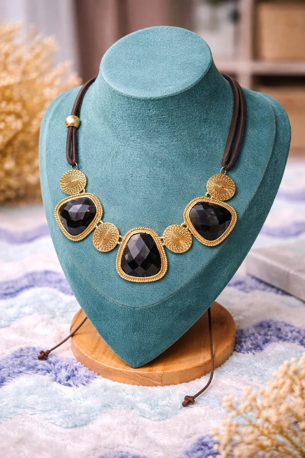 Black & Gold Statement Necklace