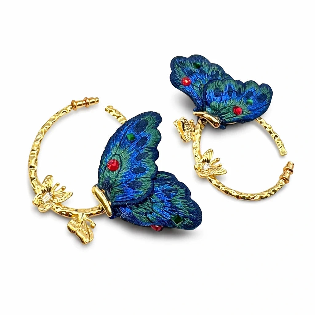 Luxury Butterfly Hoop Earring – view 2