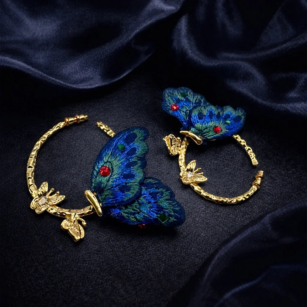 Luxury Butterfly Hoop Earring