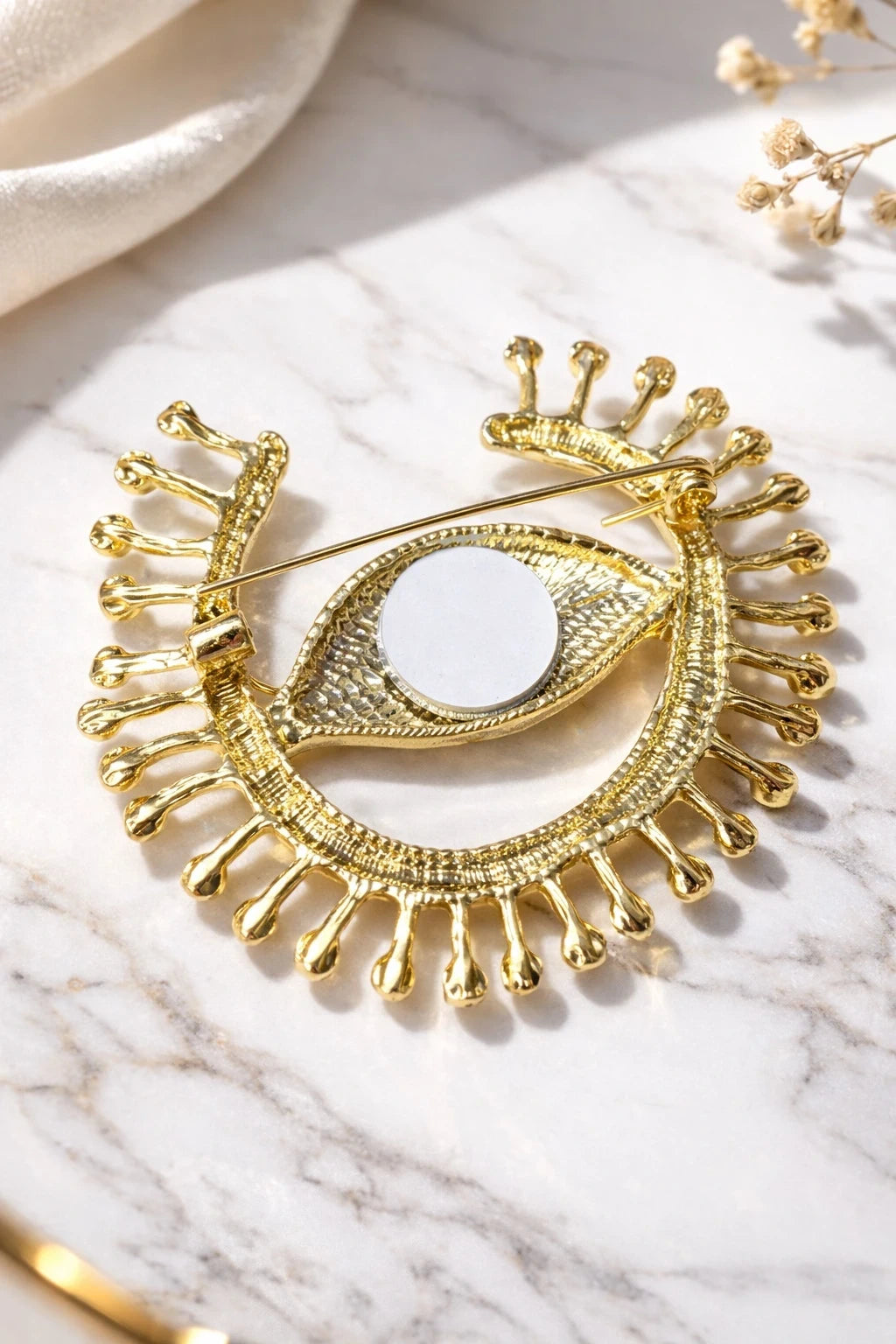 Gold Evil Eye Brooch -Blazers & coats – view 2