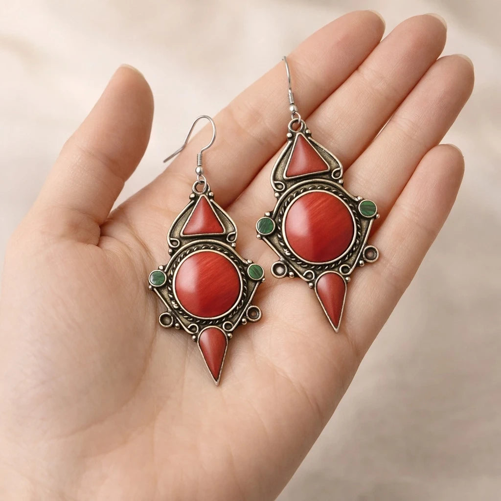 Red Statement Earring