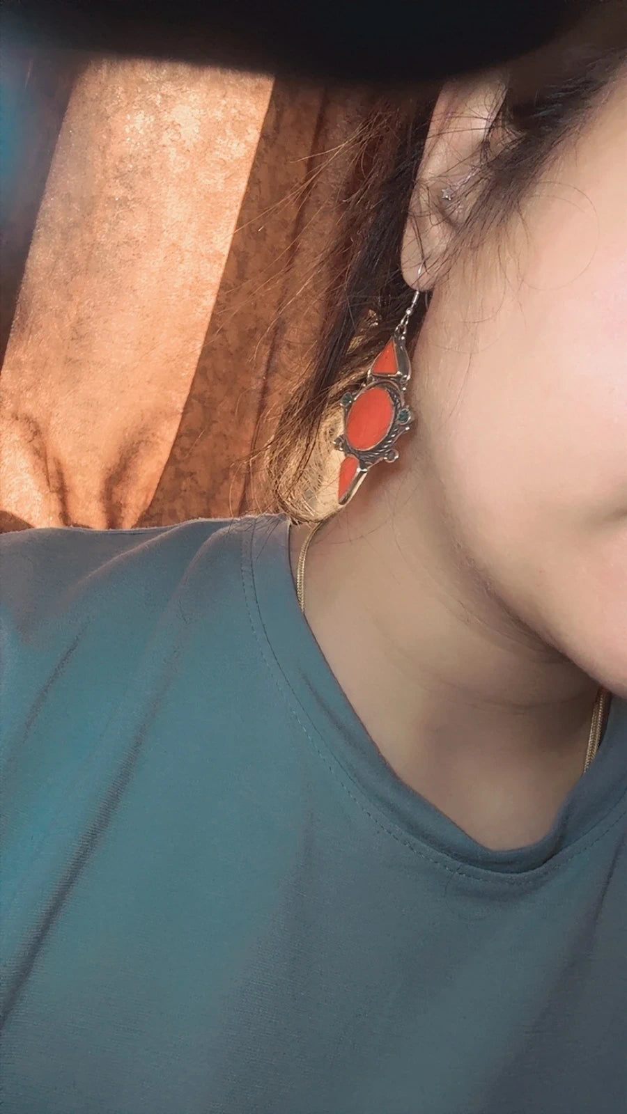 Red Statement Earring – view 3