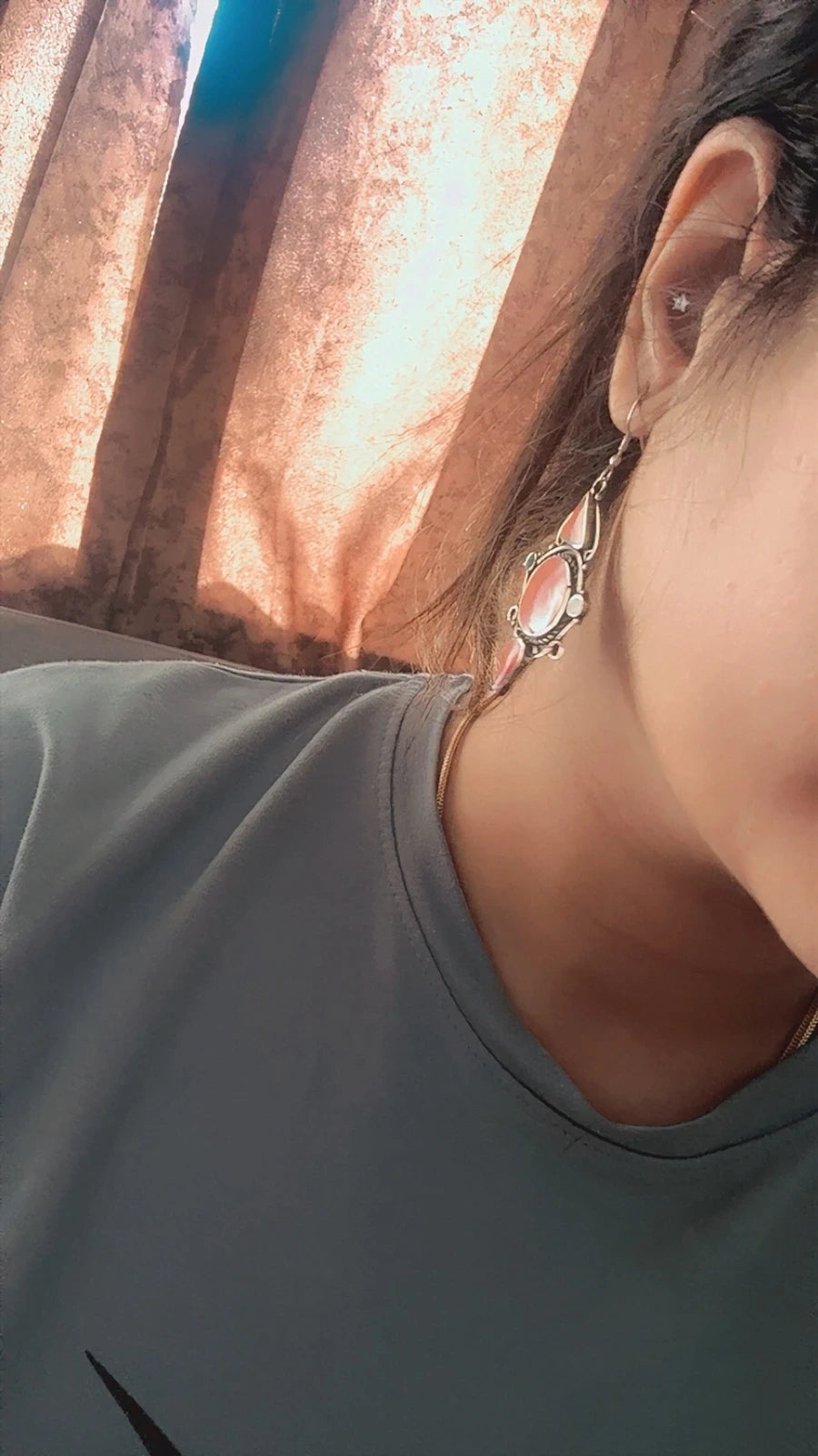 Red Statement Earring – view 4