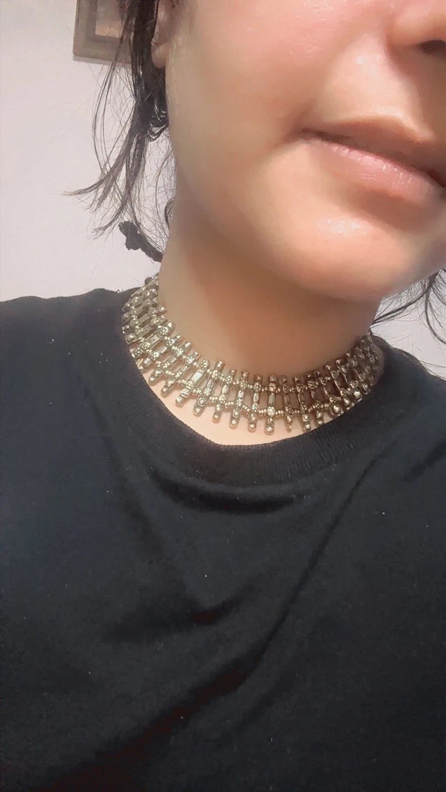 Oxidized Silver Dholki Bead – view 2