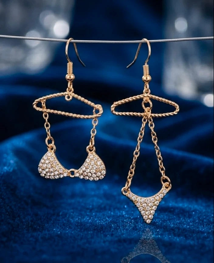 Crystal Bikini Set Hanger Earrings – view 2