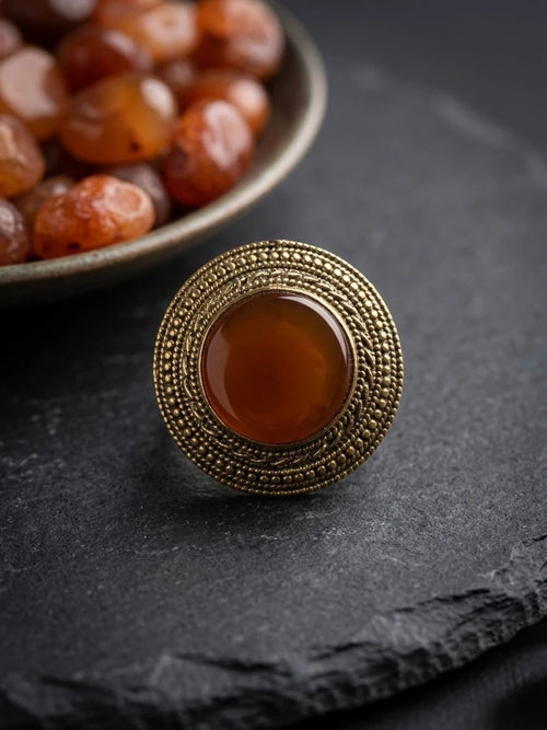 Antique Brass and Carnelian - Artisan Work – view 2