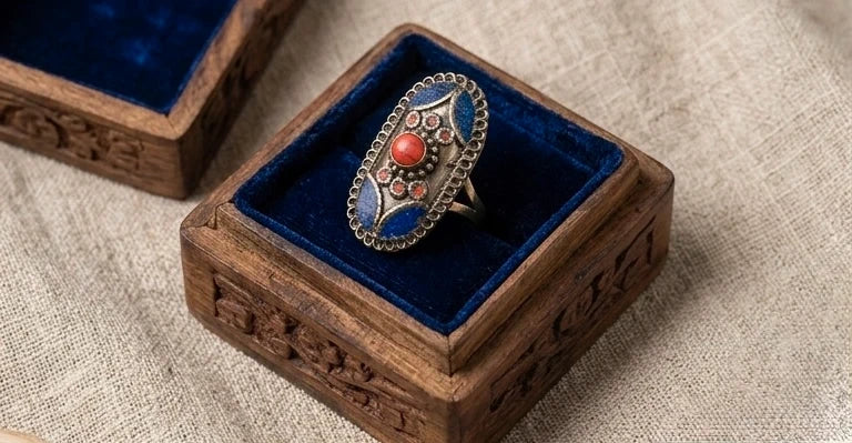 Huge Tibetan Statement Ring -Adjustable