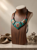 Tibetan-Style Mosaic Bib Necklace
