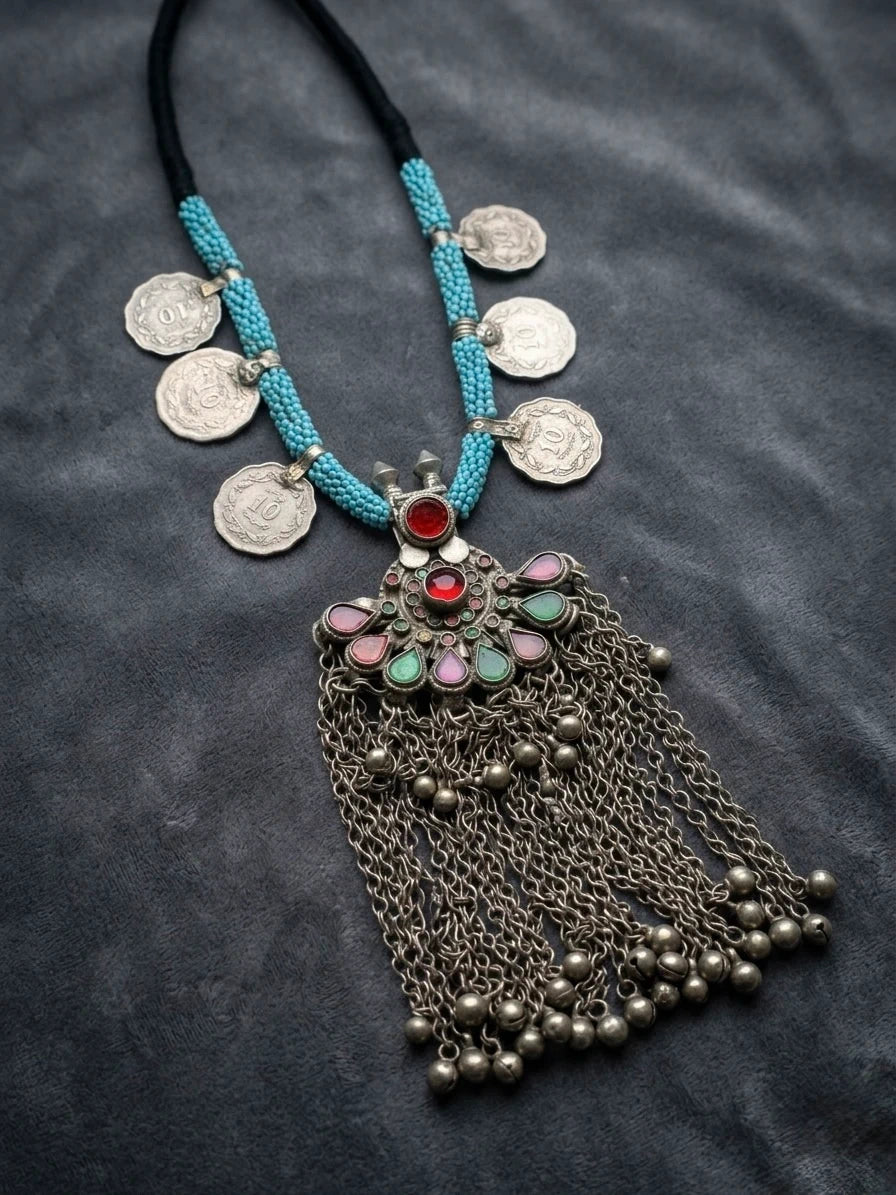 Vintage Tribal Coin Necklace – view 2