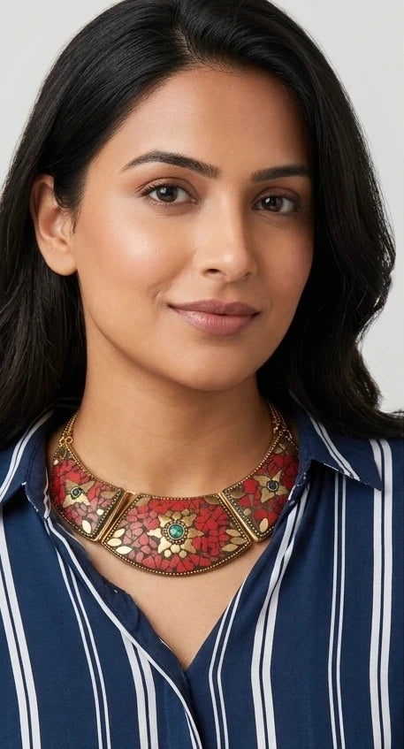 Aztec Sun Mosaic Collar – view 3