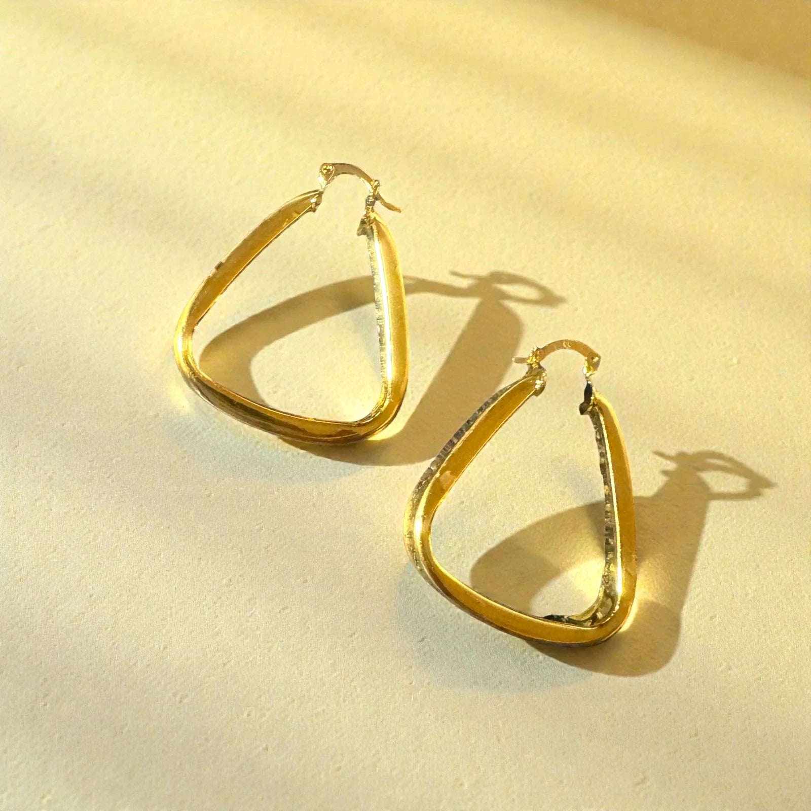 Geometric Gold Hoop Earrings