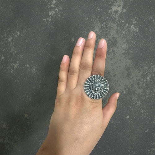 Adjustable Boho Statement Ring