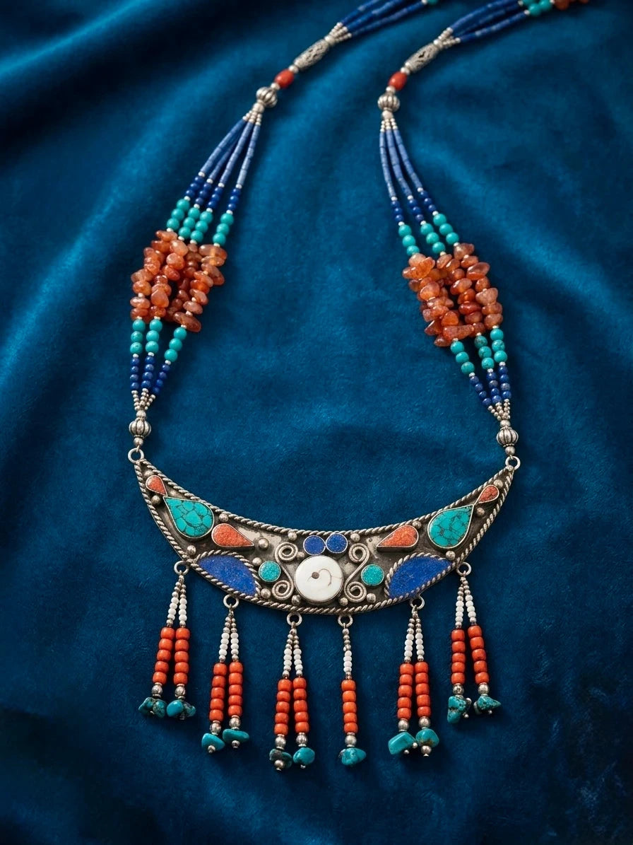 Vintage Tibetan-Style Tribal Statement